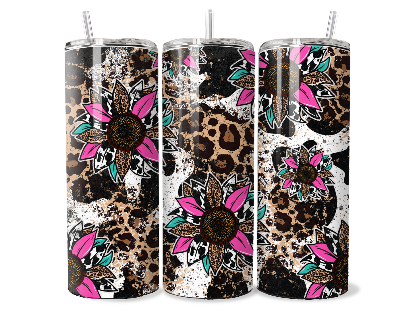 Tumbler - Pink leopard