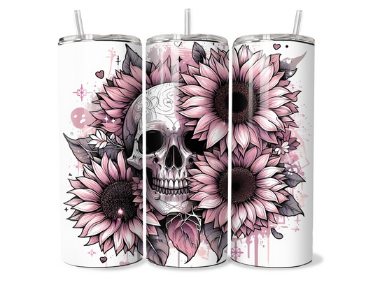 Tumbler - Flower skull