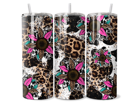 Tumbler - Pink leopard