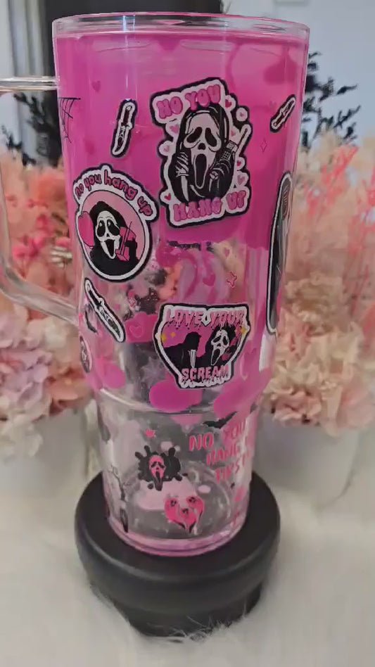 40 oz Stanely Dupe Snowglobe